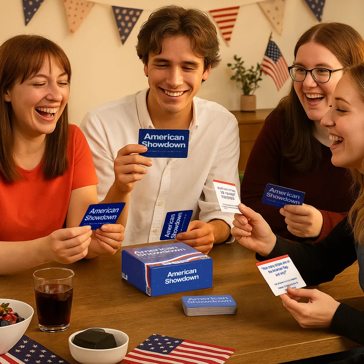 American Showdown—the ultimate trivia card game based on American history! American Showdown- A trivia card game based on American history!