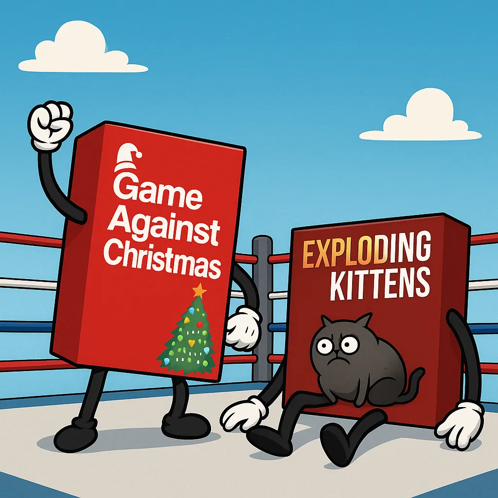 Game against christmas vs exploding kittens